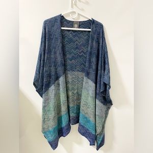 Vince Camuto Knit Chevron Kimono